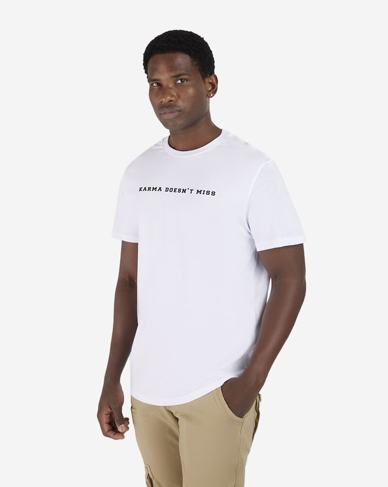 Graphic Tees Karma Doesn't Miss Tee MTUS019-US White 3