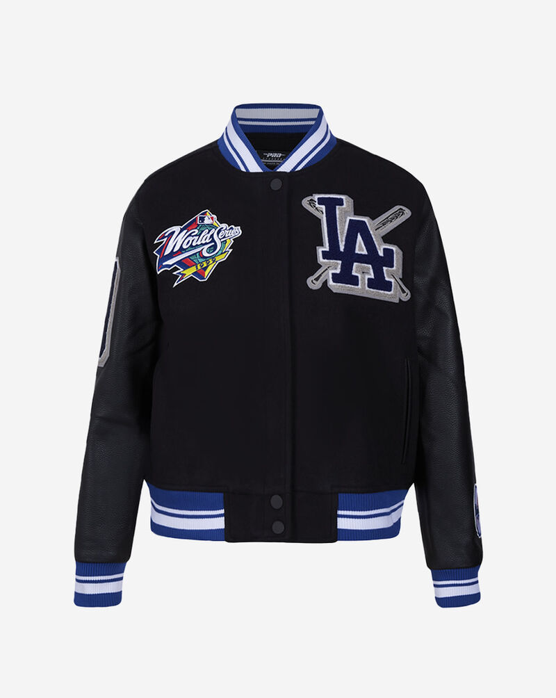 PRO STANDARD Los Angeles Dodgers Mash Up Rib Wool Varsity Jacket LLDH34448-BDB Black 1