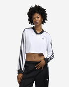 adidas Adicolor Football Jacquard Crop Long-Sleeve Top JV9740 White 1