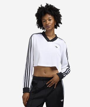 Adicolor Football Jacquard Crop Long-Sleeve Top