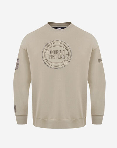 Detroit Pistons Neutral Drop Shoulder Fleece Crewneck
