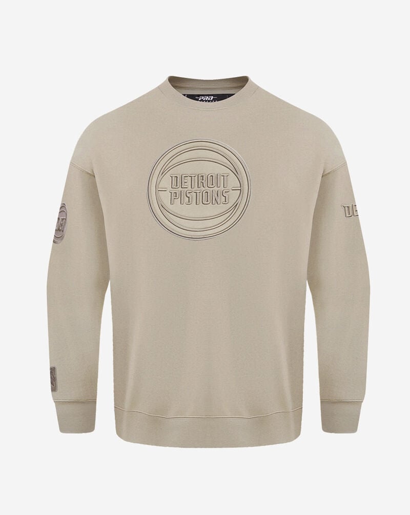 PRO STANDARD Detroit Pistons Neutral Drop Shoulder Fleece Crewneck BDP558128-TAU Beige 1