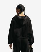 Nike Studio Fleece Medium Weight Oversized Full-Zip Cropped Hoodie IM8499-001 Black 2