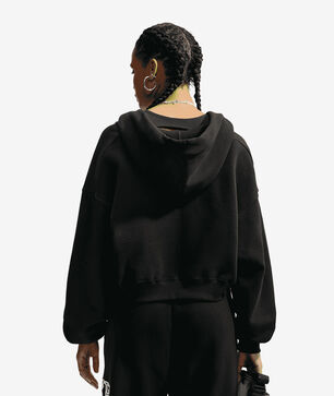 Studio Fleece Medium Weight Oversized Full-Zip Cropped Hoodie