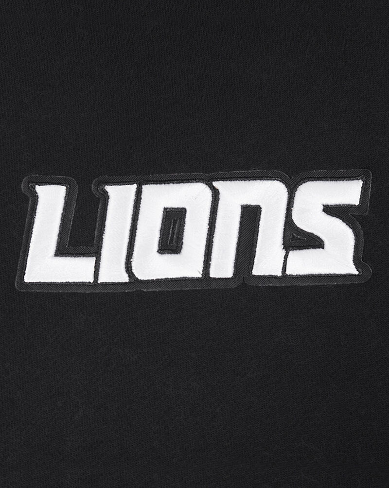 PRO STANDARD Detroit Lions Wingspam Drop Shoulder Pull Over Hoodie FDL5410525-BLK Black 2