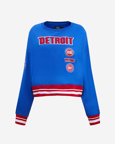 Detroit Pistons Retro Classic Rib Fleece Crewneck