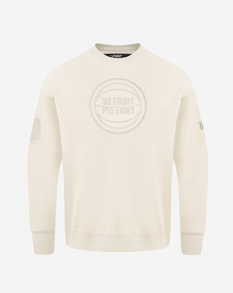 PRO STANDARD Detroit Pistons Neutral Drop Shoulder Fleece Crewneck BDP558128-EGG cream 1