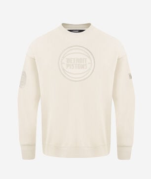 Detroit Pistons Neutral Drop Shoulder Fleece Crewneck
