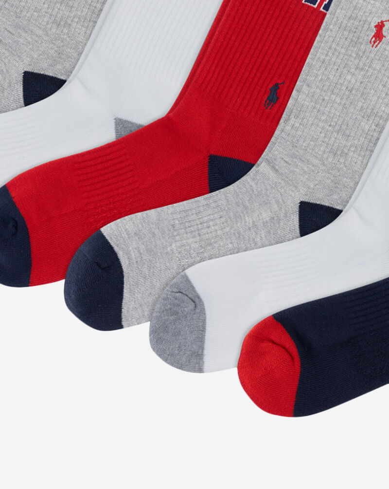Polo Ralph Lauren USA 6Pk Crew Socks (L) 821591PK3-499 Multi 3