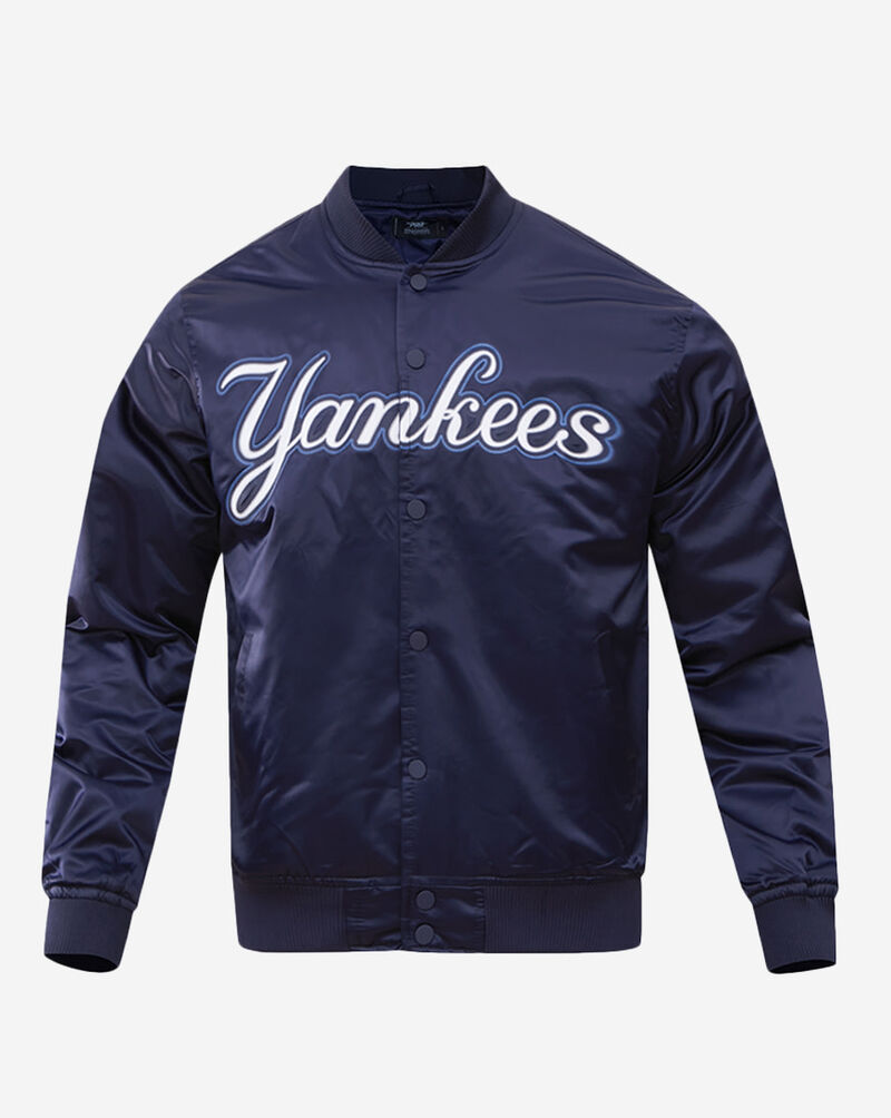PRO STANDARD New York Yankees Big Logo World Series Satin Jacket LNY632059-MDN Blue 1