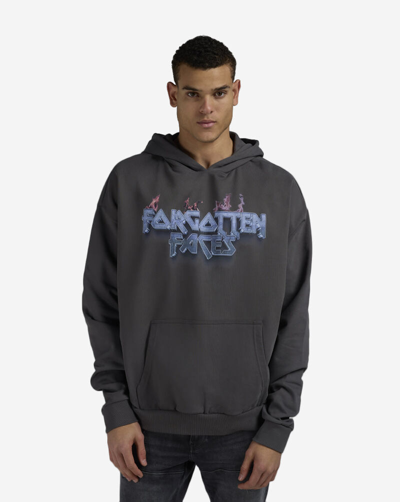 Forgotten Faces Forgotten Biker Hoodie FOFUS158-03516 Grey 1