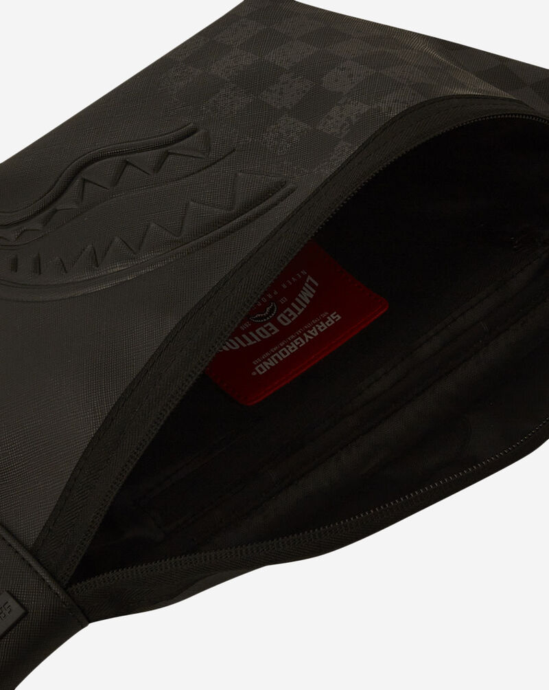 Sprayground Spritz Grey Check Savvy Crossbody Bag B6861 Black 2