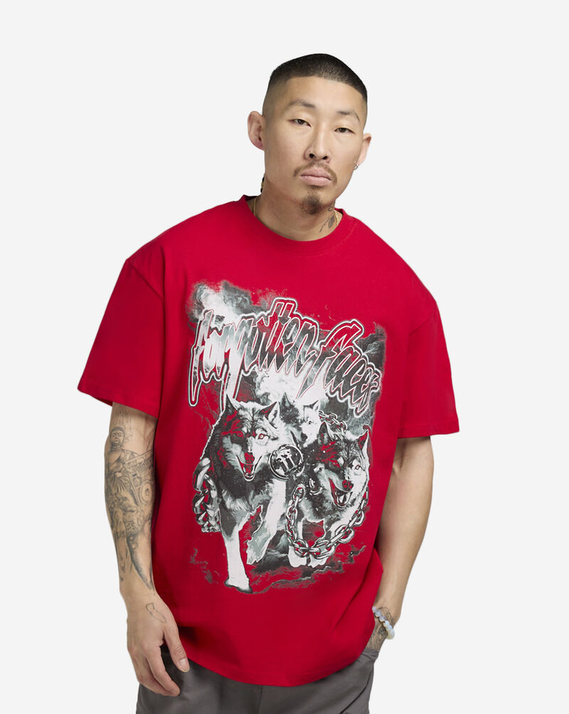 Forgotten Faces Wolfs Tee FOFUS111-00491 Red 1
