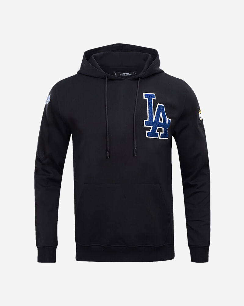 PRO STANDARD Los Angeles Dodgers Classic Chenille Double Knit Pull Over Hoodie LLD531601-BLK Black 1