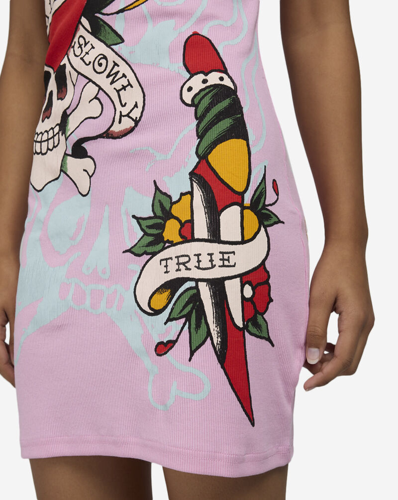 Shop Ed Hardy Retro Flash Rib Tank Dress EHW3006-8-BBLGUM pink | SNIPES USA Shop Ed Hardy Retro Flash Rib Tank Dress EHW3006-8-BBLGUM pink | SNIPES USA