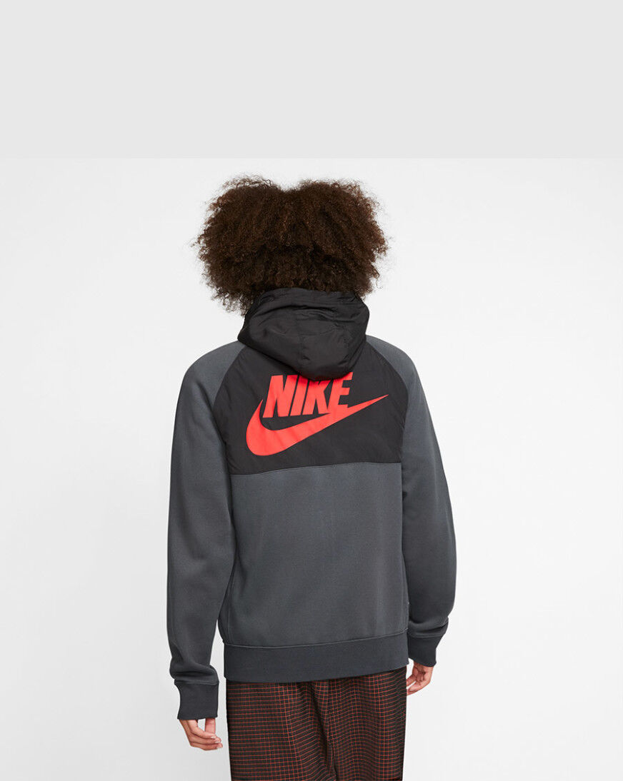 nike hybrid grey hoodie