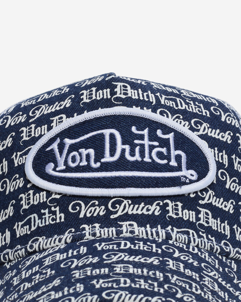 Von Dutch News Print Trucker Hat VDHH0119 Blue 2