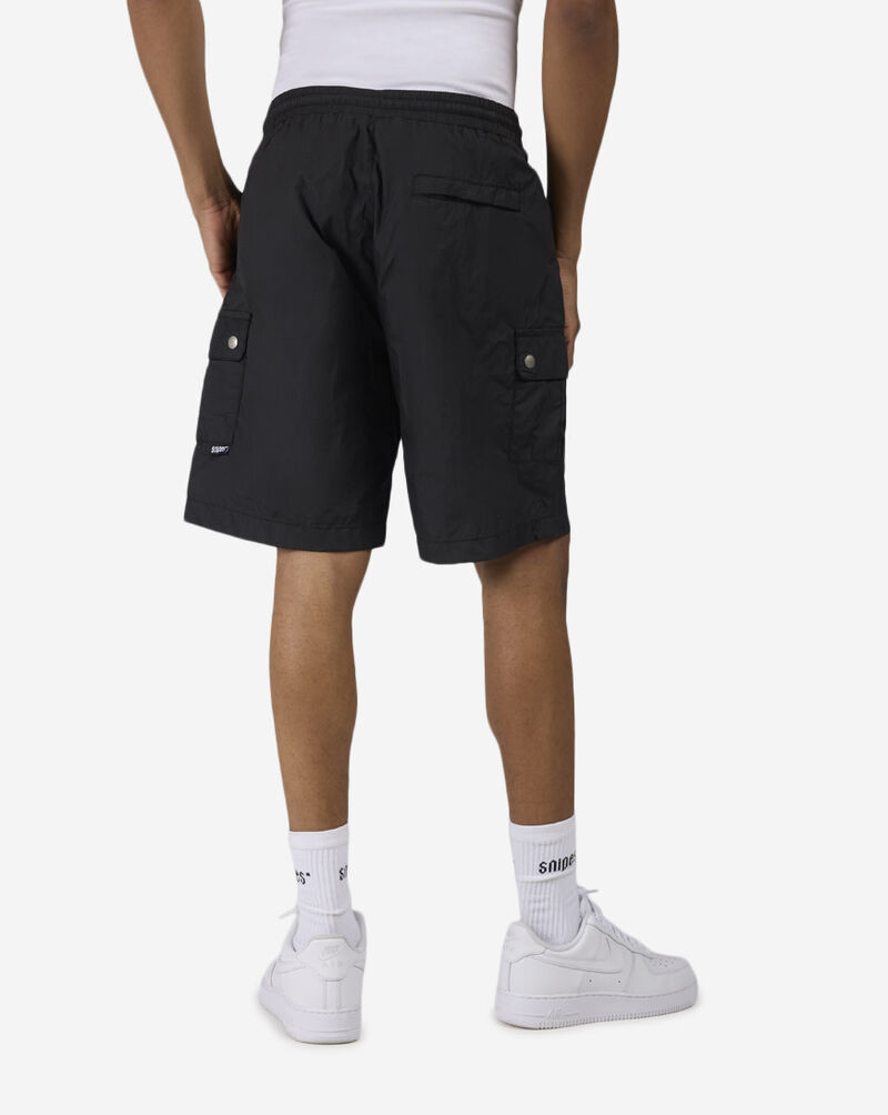 SNIPES Waxed Nylon Shorts SS26-MA016-001 Black 2