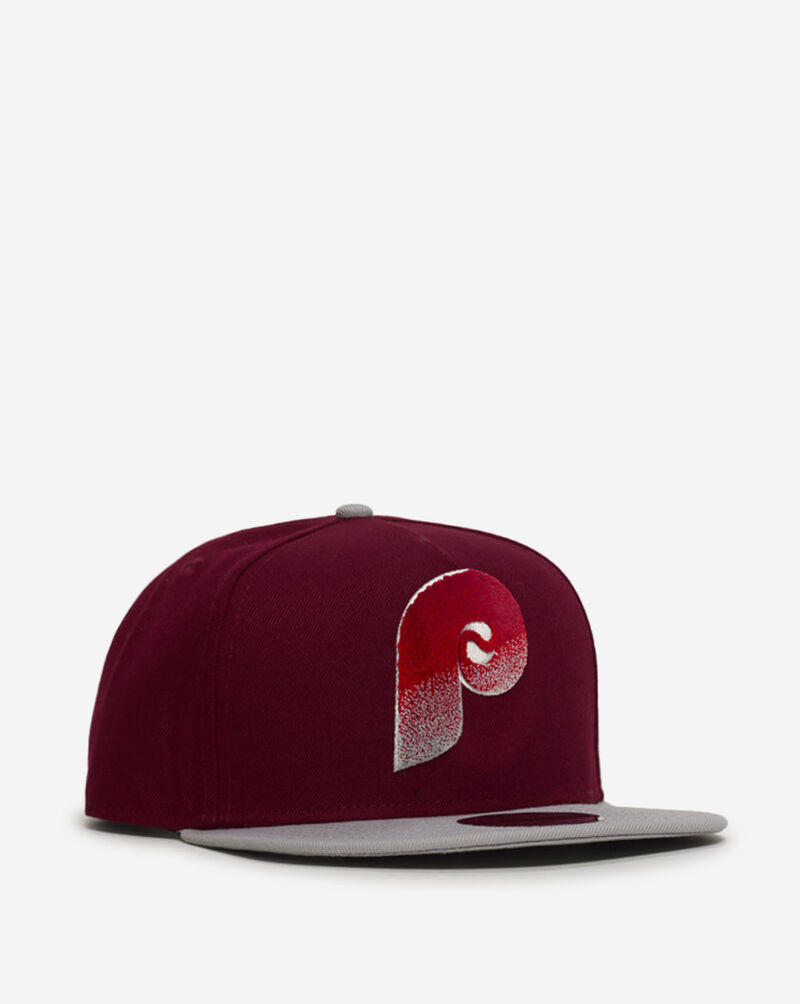 New Era 9Fifty Philadelphia Phillies Brushed A-Frame Snapback Hat 60914680 Red 1