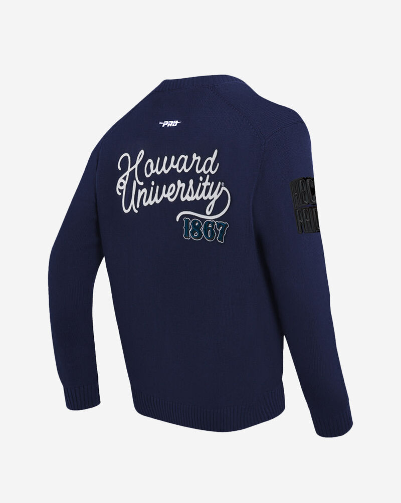 PRO STANDARD Howard University Vintage Varsity Cardigan CHW571825-MDN Blue 3