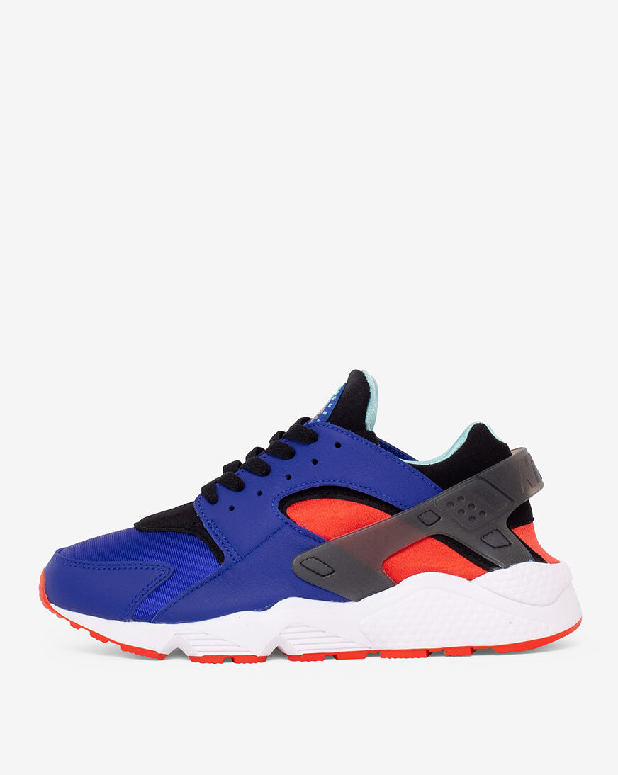 red and navy blue huaraches