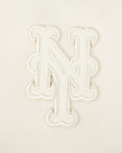 Big Girls' New York Mets Neutral Fleece Crewneck