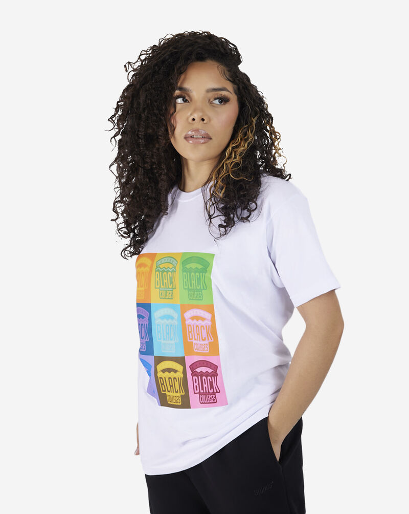 Support Black Colleges Support Black Colleges Tee SBC-SPMONLOGSSTEE-WHT White 2