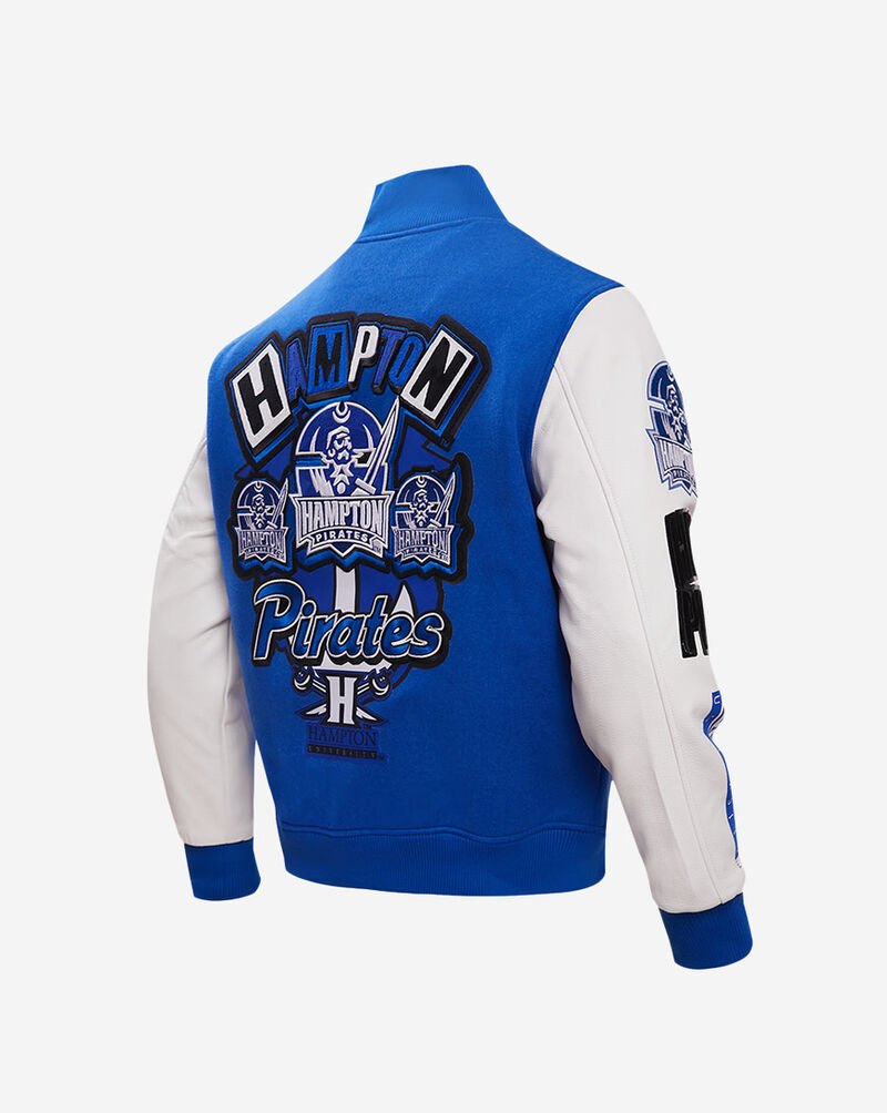 PRO STANDARD Hampton University Homecoming Varsity Jacket CHA671579-RWH Blue 3