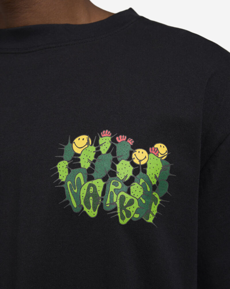 MARKET Smiley Cactus Cropped T-Shirt 399002186-BLK Black 3