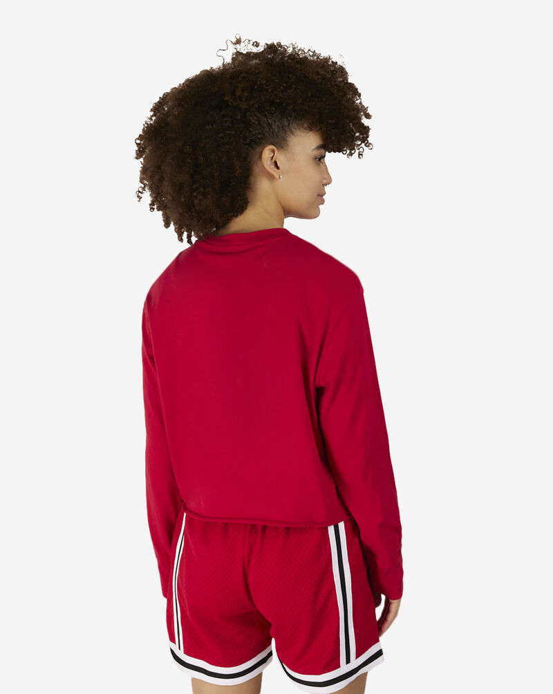 Mitchell  Ness Philadelphia 76ers NBA Glitter Crop Crewneck WCCT6858-P76YYPPPRED1 Red 2