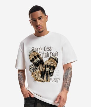 Speak Less Grind hard Hands Tee