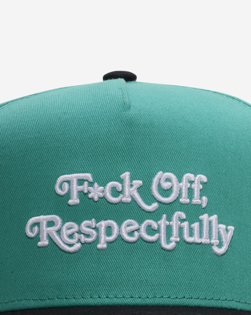 Field Grade Respectfully Varsity 2 Tone Twill Trucker Hat 1005249 Green 2