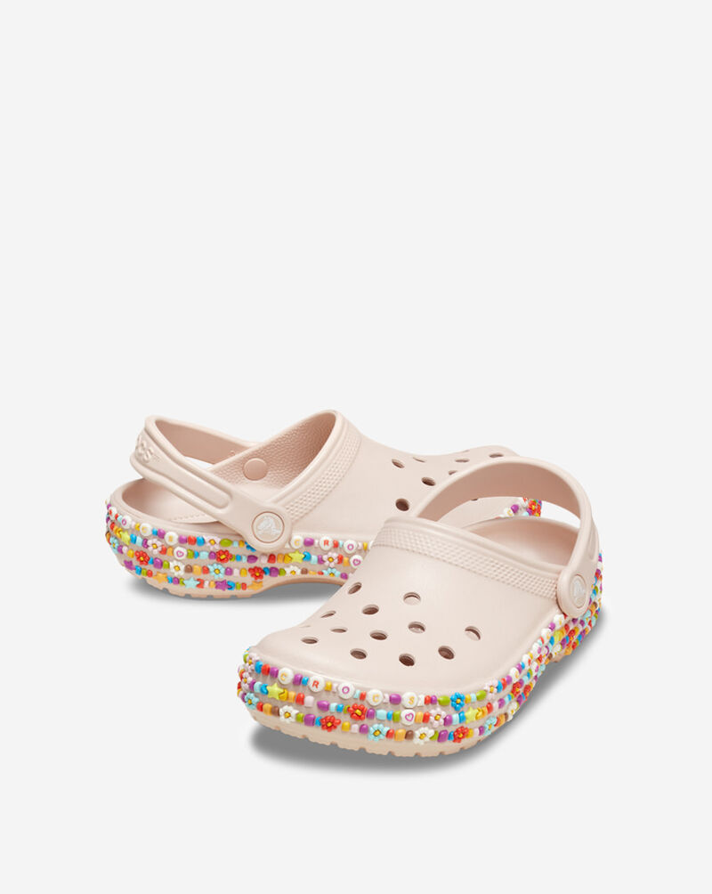 Crocs Grade School Classic Beaded Band Clog 211614-6URJ Pink 2