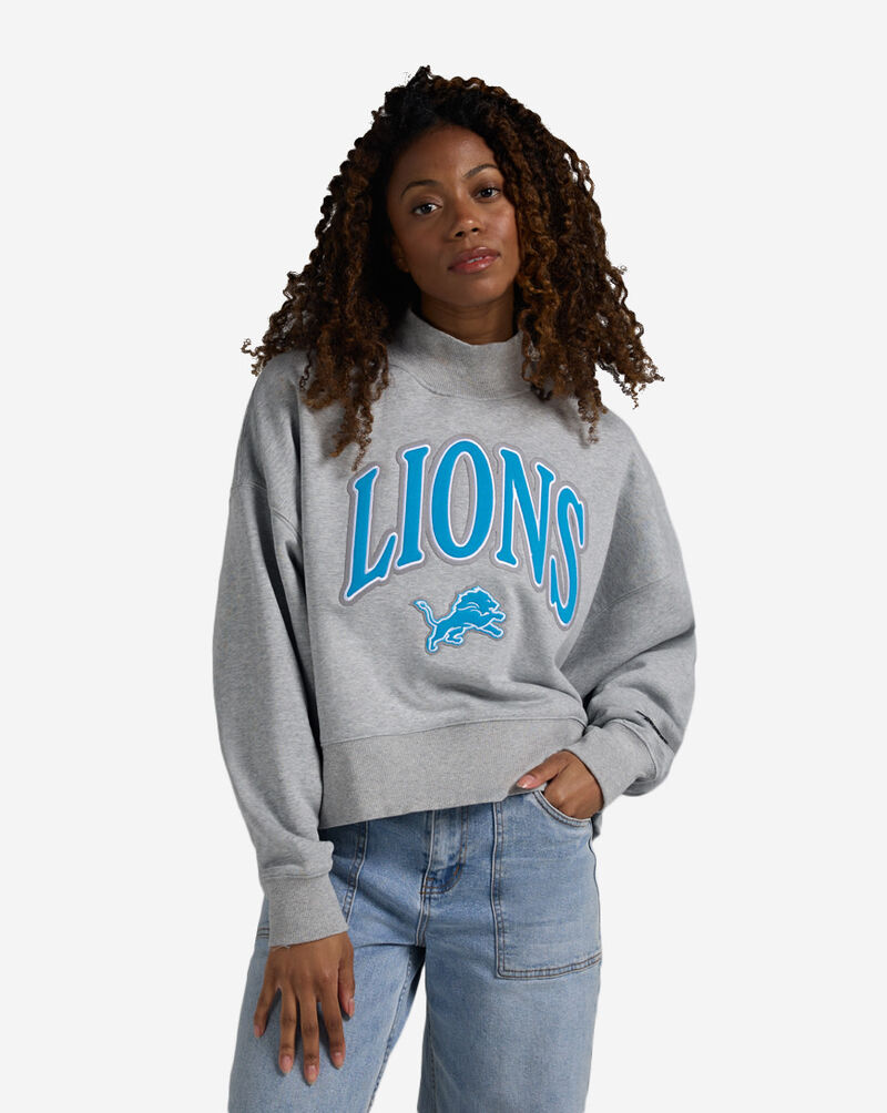 PRO STANDARD Detroit Lions Mock Neck Crewneck  FDLC412369-HGR Green 1