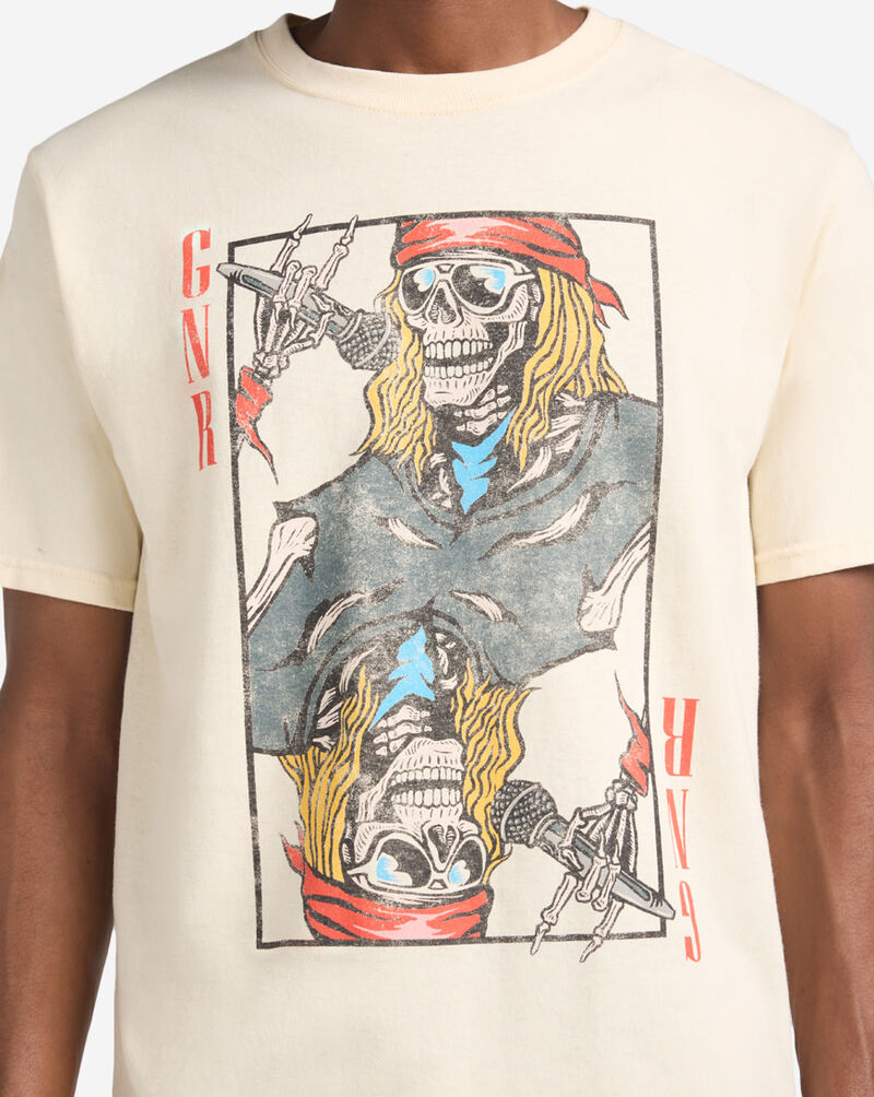 Graphic Tees Guns And Roses Skulls Tee 12160833 cream 3