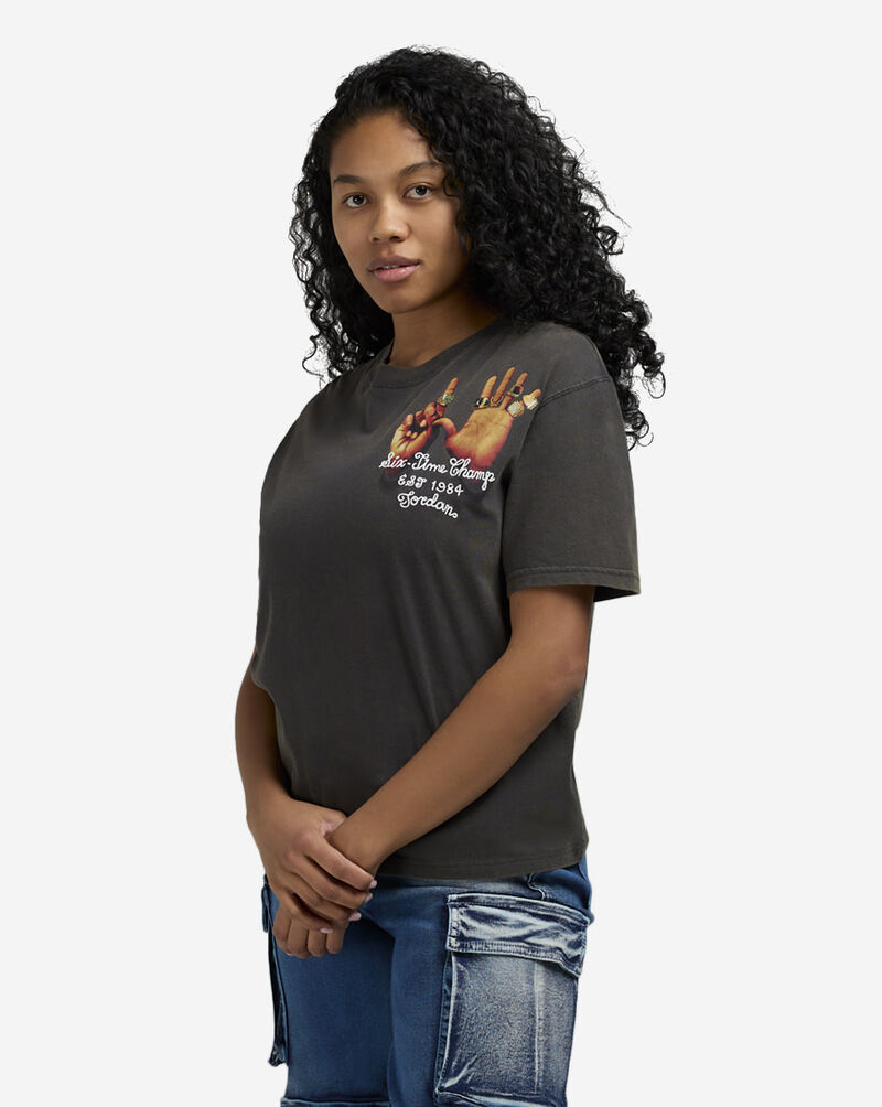 Jordan 6 Rings Left Chest Graphic T-Shirt HM7275-045 Black 1