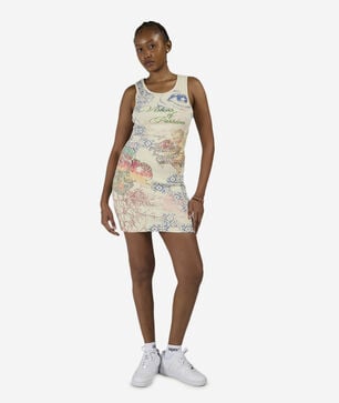 Printed Rib Tank Dress