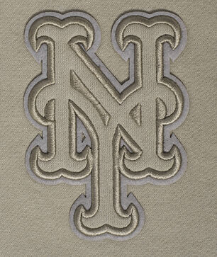New York Mets Neutral Drop Shoulder Fleece Pull Over Hoodie 