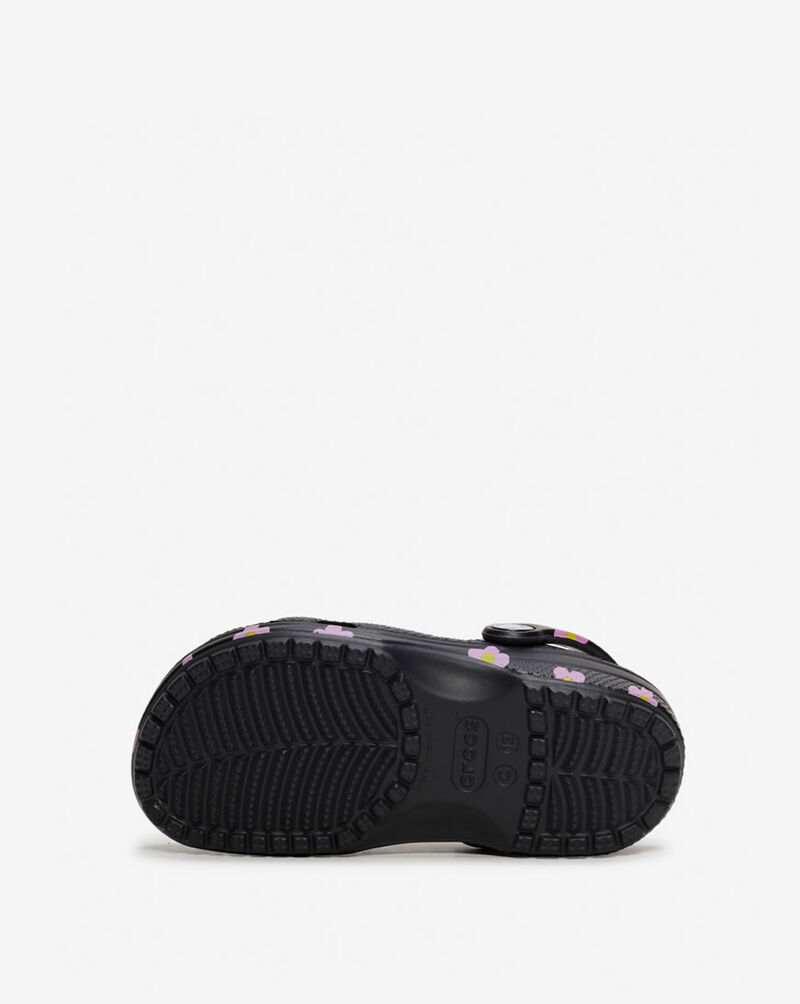 Crocs Pre-School Classic Flower Clog 212670-001 Black 6