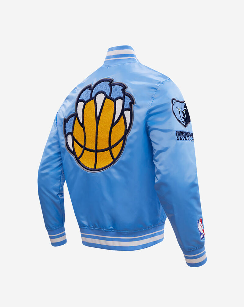 PRO STANDARD Memphis Grizzlies Retro Classic Rib Satin Jacket BMG658864-UNI Blue 3