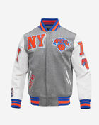PRO STANDARD New York Knicks Mash Up Rib Wool Varsity Jacket BNK6515685-HRO Grey 1
