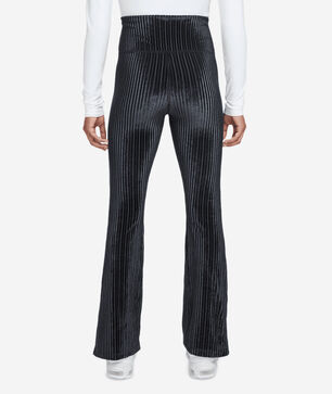 Girls' High-Waisted Flared Ribbed Leggings