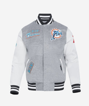 Miami Dolphins Retro Classic Rib Wool Varsity Jacket