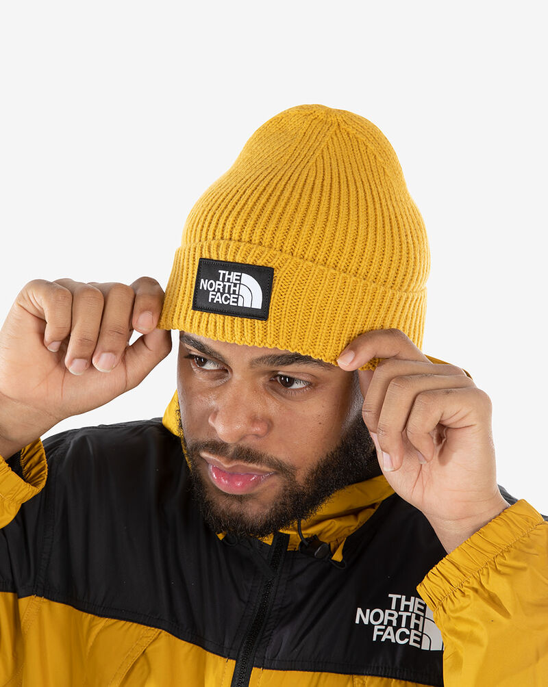 The North Face Logo Box Cuffed Beanie NF0A3FJXH9D Yellow 4