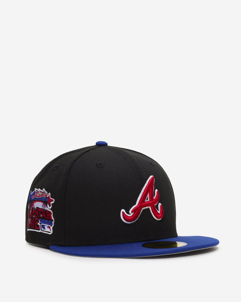 New Era 59Fifty Rare Atlanta Braves Rare Fitted Hat 70946492 Black 1