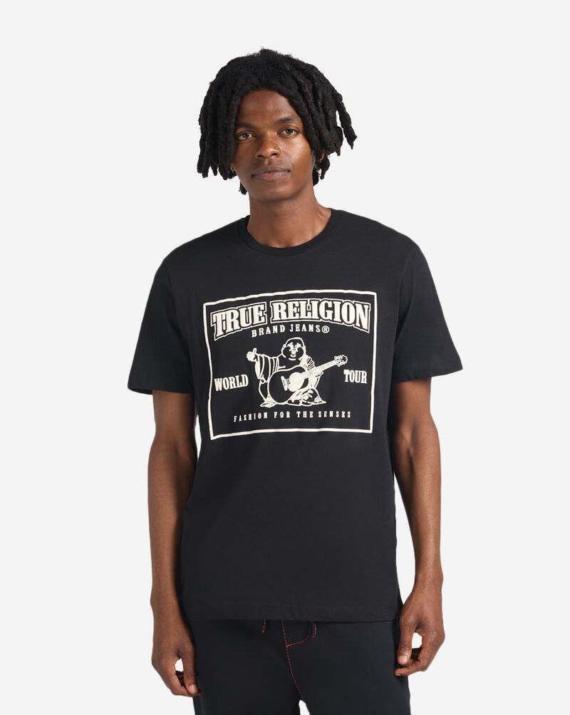 True Religion Puff Crew Tee 108205-BLK Black 1