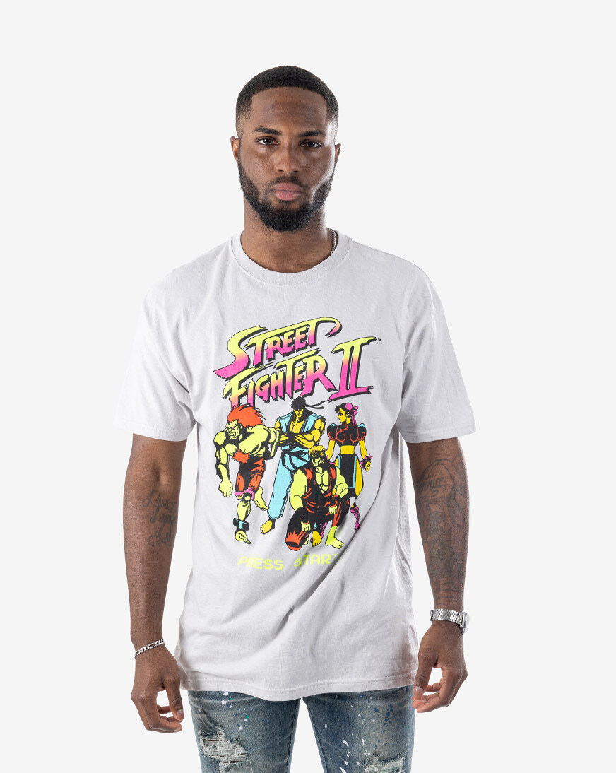 Graphic Tees Neon Street Fighter Mens 