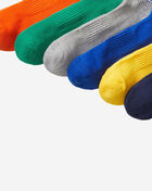 Outlined 6Pk Quarter Socks (L)