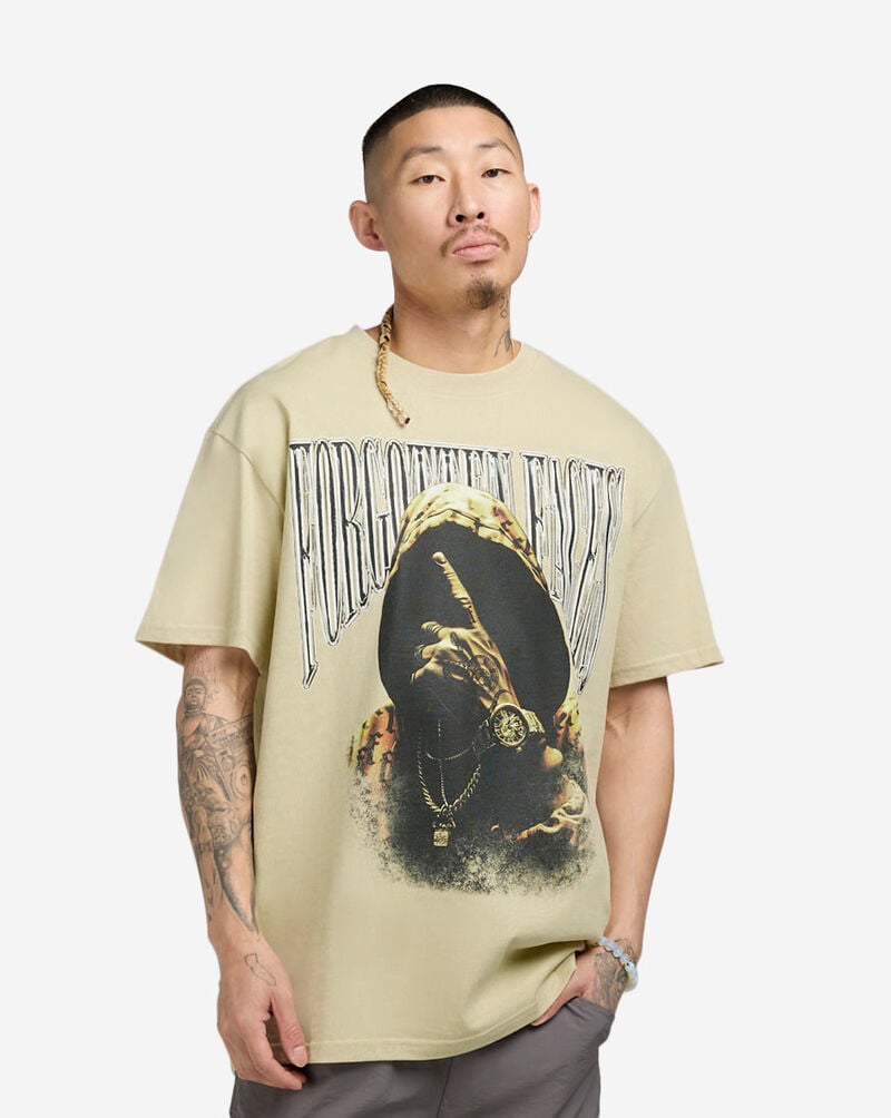 Forgotten Faces Hooded Tee FOFUS113-00208 Beige 1