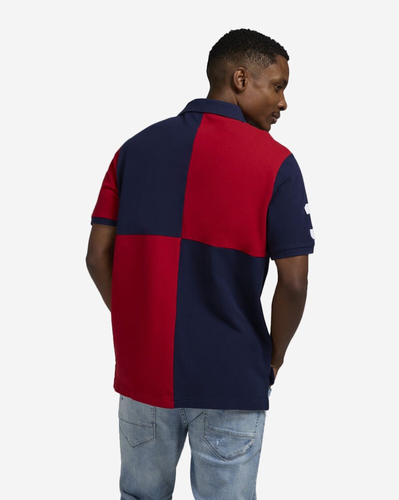 Polo Ralph Lauren Big Pony Basic Stripe Mesh Polo Shirt 710964542001-RED Red 2